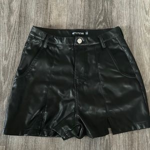 Pretty little thing pleather shorts